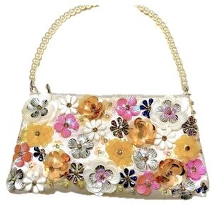 Floral beaded bag